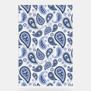 Intricate Floral Paisley Print Design Acrylic Sign