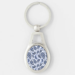 Intricate Floral Paisley Print Design Key Ring