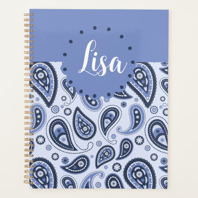 Intricate Floral Paisley Print Design Planner (Front)