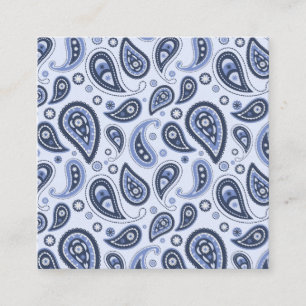 Intricate Floral Paisley Print Design Square Business Card