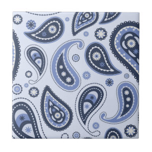 Intricate Floral Paisley Print Design Tile