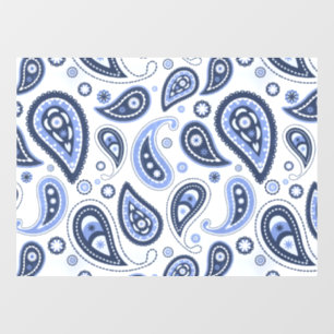 Intricate Floral Paisley Print Design Window Cling