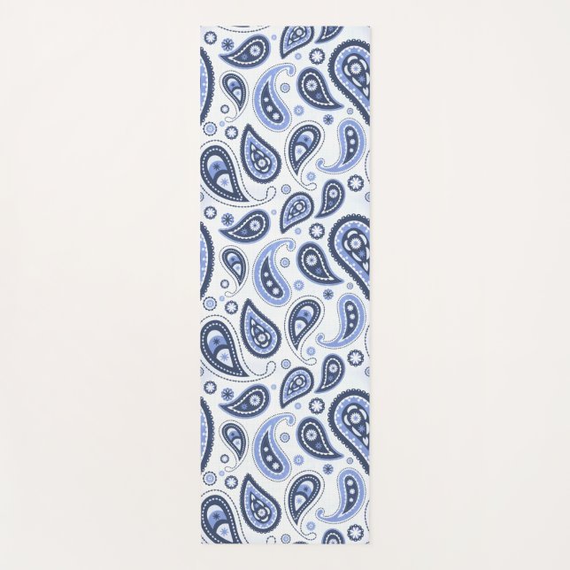 Intricate Floral Paisley Print Design Yoga Mat (Front)