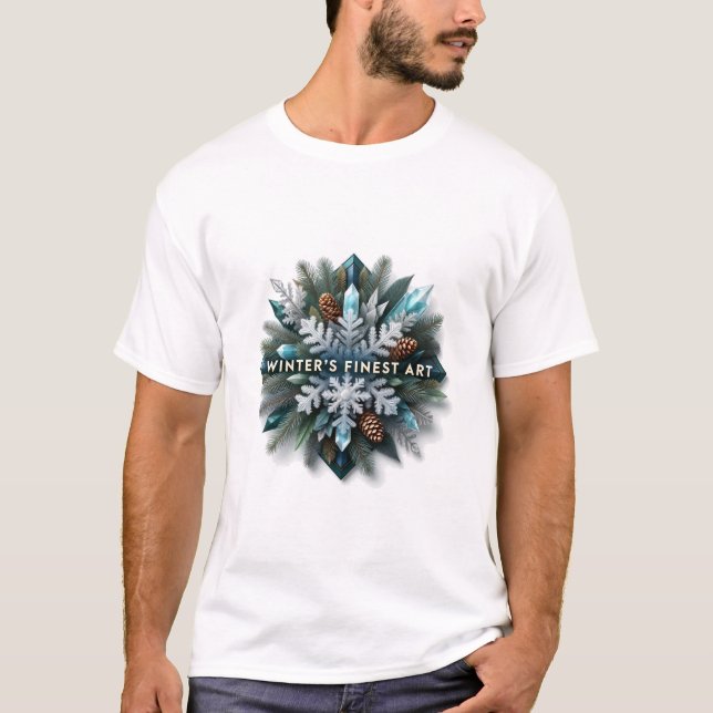 Intricate Frozen Evergreen T-Shirt (Front)