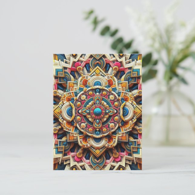 Intricate geometric patterns postcard (Standing Front)