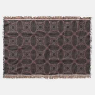 Intricate Geometric Wireframe Seamless Design Throw Blanket