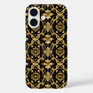 Intricate Gold Pattern iPhone 16 Case