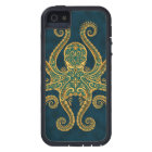 Intricate Golden Blue Octopus