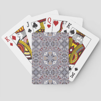 Intricate Grayscale Floral Mandala Pattern Custom  Playing Cards