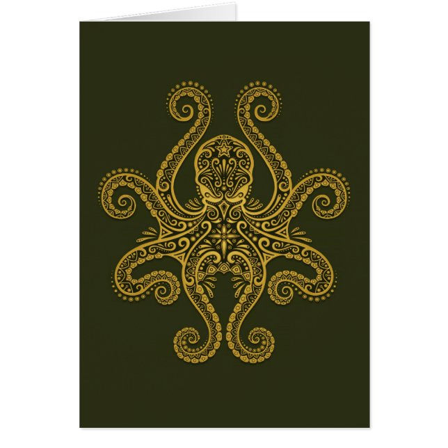 Intricate Green Octopus (Front)