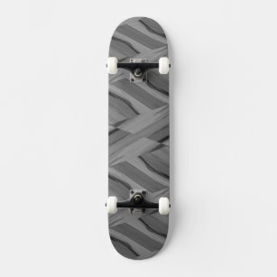 Intricate Grey Marble Pattern  Skateboard