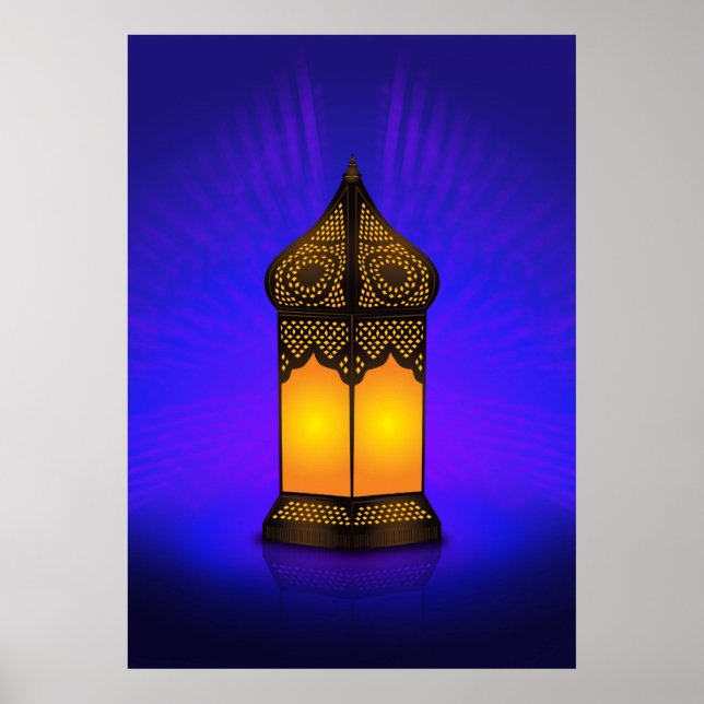 Intricate Islamic Floor Lamp Poster (Front)