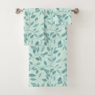 Intricate Ivy Botanical Pattern Bath Towel Set
