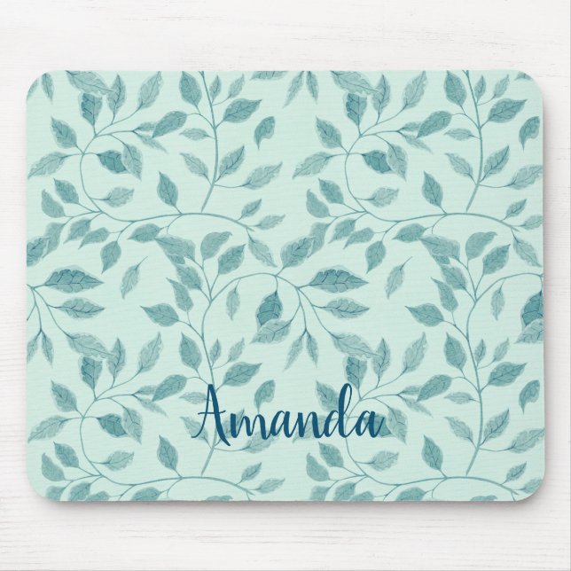 Intricate Ivy Botanical Pattern Mouse Mat (Front)