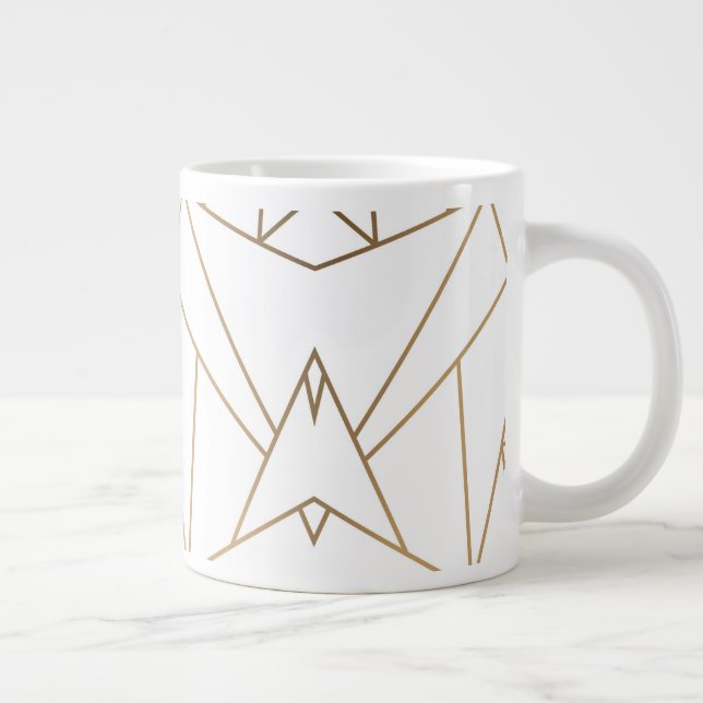 Intricate Lines  Large Coffee Mug (Right)