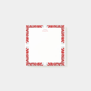 Intricate Love Notes - Red - Post It