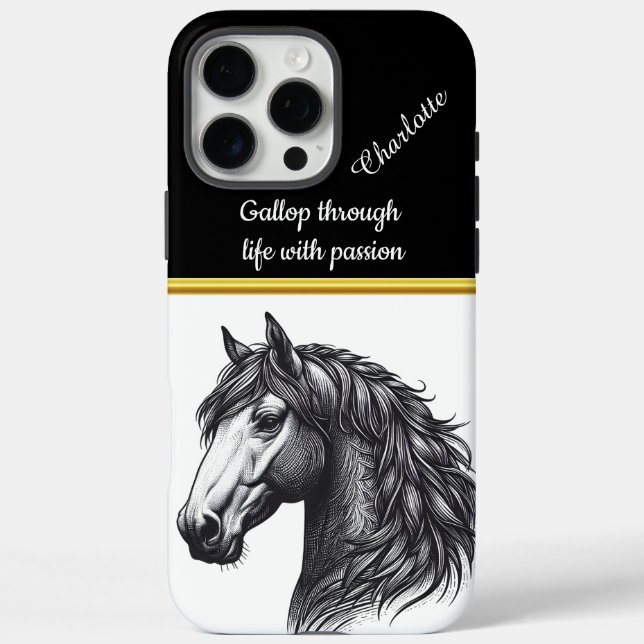 Intricate majestic horse portrait Case-Mate iPhone case (Back)