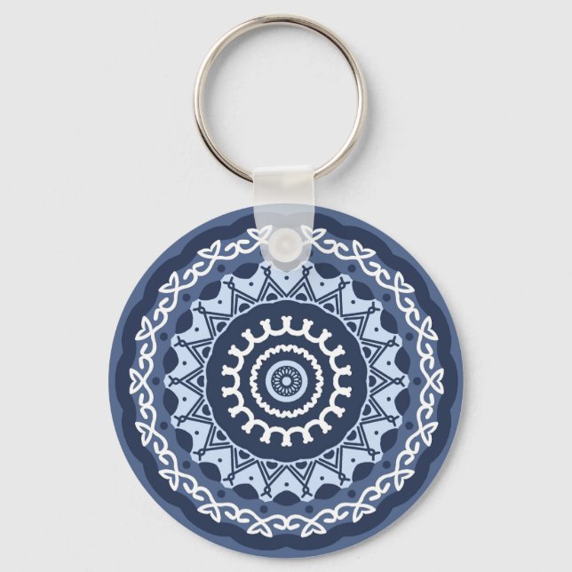 Intricate Mandala Design keychain (Front)