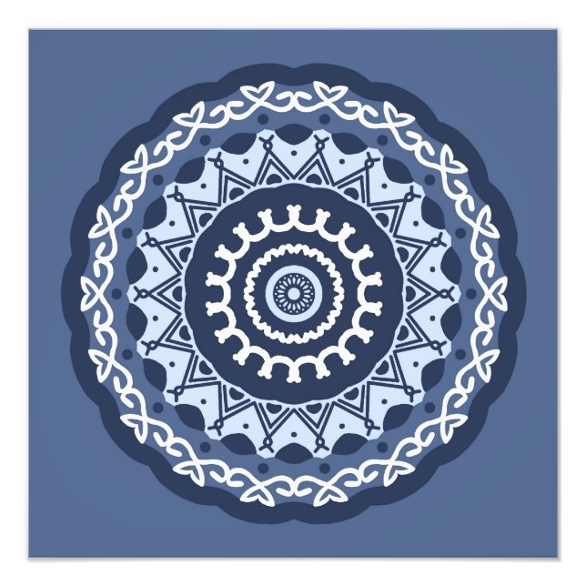 Intricate Mandala Design Photo Enlargement Print (Front)
