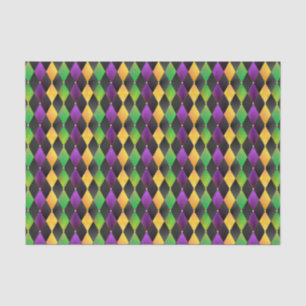 Intricate Mardi Gras Colours Diamond Argyle Tissue Paper