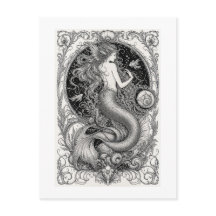 Intricate mermaid illustration