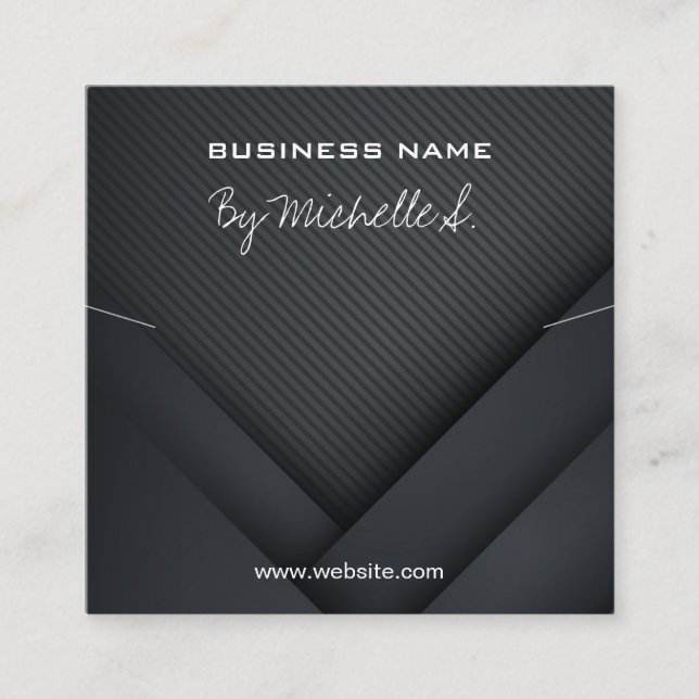 Intricate Modern Black Pendant Packaging Card (Front)