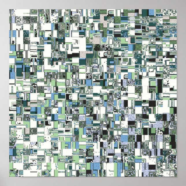 Intricate Mosaic of Geometric Patterns Poster (Front)