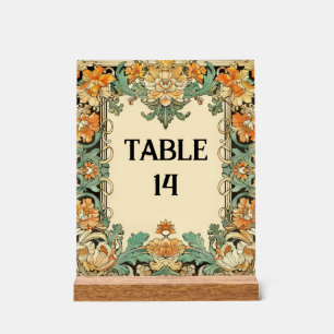 Intricate Motif Filigree Table Sign