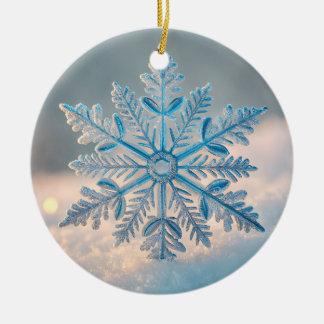 Intricate Nordic Snowflake Mandala Ceramic Tree Decoration