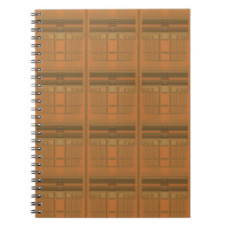Intricate Orange Deco Geometric Spiral Notebook