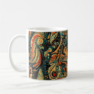 Intricate Ornamental Floral Pattern Coffee Mug