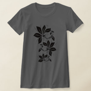 Intricate Ornate Botanical Leaves Swirl Design T-Shirt