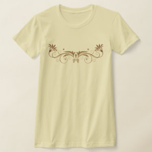 Intricate Ornate Floral Divider Swirl Design T-Shirt