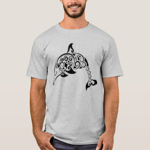 Intricate Ornate Mandala Dolphin Design T-Shirt