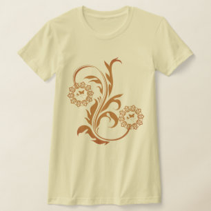 Intricate Ornate Mandala Flower and Butterflies T-Shirt