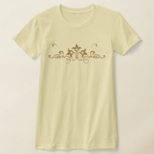 Intricate Ornate Symmetrical Floral Swirl Design T-Shirt