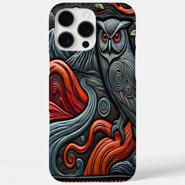 Intricate Owl Design Showcases Artistry in Nature Case-Mate iPhone Case (Back)