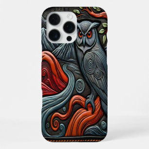 Intricate Owl Design Showcases Artistry in Nature iPhone 16 Pro Max Case