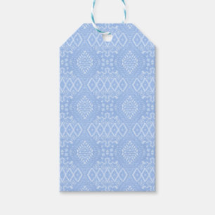 INTRICATE PASTEL BLUE PATTERNS GIFT TAGS