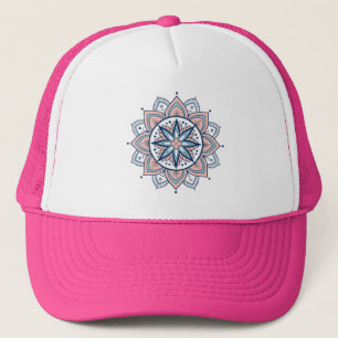 Intricate Pastel Floral Mandala  Trucker Hat