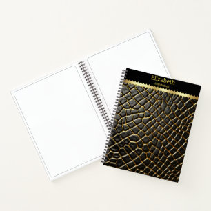 Intricate patterns of a poisonous snake's skin notebook