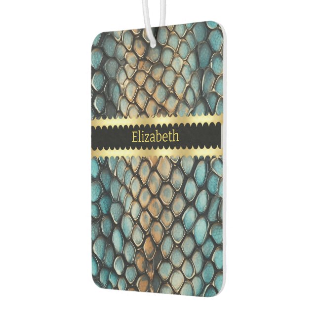 Intricate patterns of a venomous snake's skin car air freshener (Left)