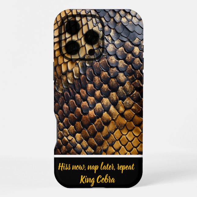 Intricate patterns of natural snakeskin textures iPhone case (Back)