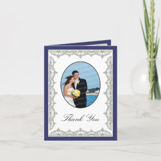 Intricate Royal Tiara Border Photo Thank You Card