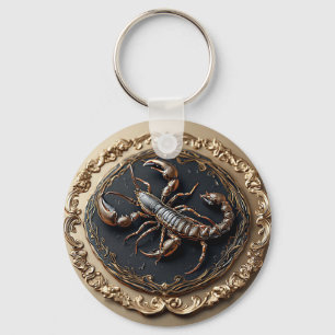 Intricate Scorpion Design with Ornate Accents Key Ring