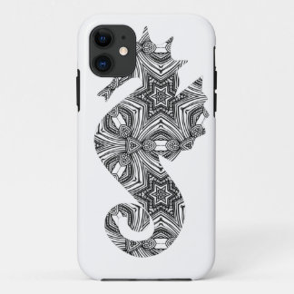 Intricate Seahorse Art Page for adults to colour iPhone 11 Case