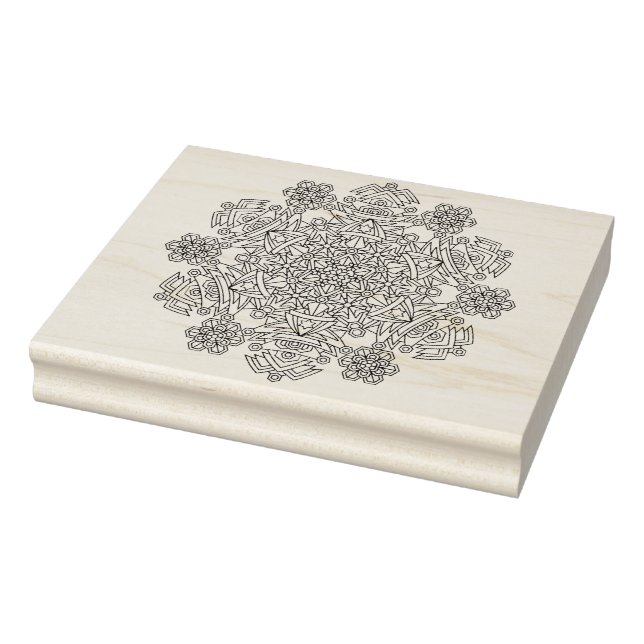 Intricate Snowflake Design Giant Rubber Stamp A (Stamp)