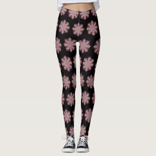 Intricate Snowflake Design Leggings