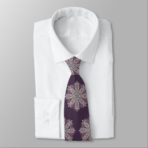 Intricate Snowflake Design Tie