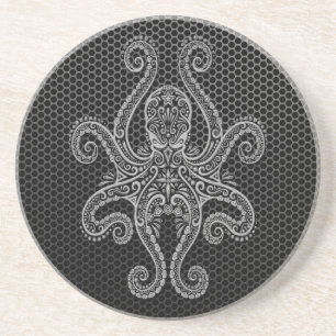 Intricate Steel Mesh Octopus Coaster